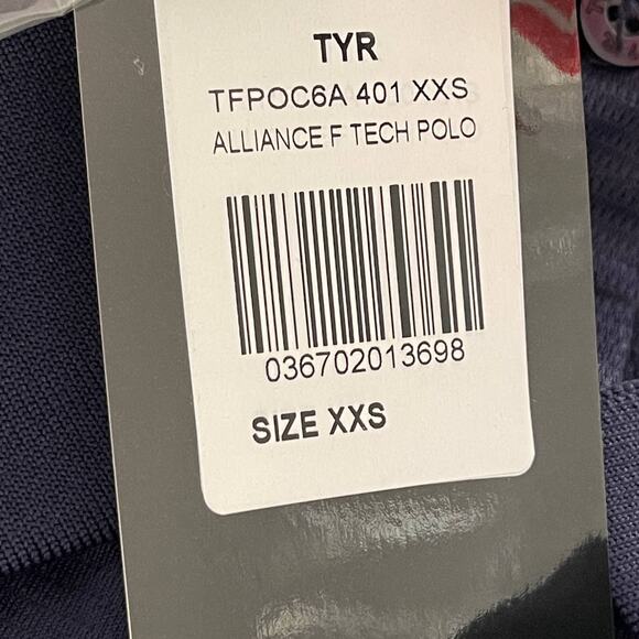 TYR Women's Alliance Tech Polo Shirt - Navy Textured - TFPOC6A - Size XXS - $40 - Picture 4 of 6